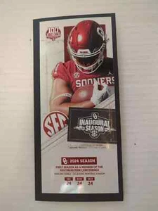 Oklahoma Sooners OU Boomer Commemorative Souvenir Ticket SEC Inaugural Season - Picture 1 of 1