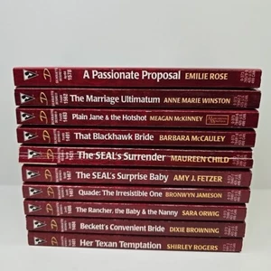 10 Romance Books Silhouette Desire Navy Seal Rancher Baby Texan Hotshot Marriage - Picture 1 of 24