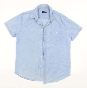 Cedar Wood State para mujer azul 100 % algodón básico abotonado talla M cuello - Imagen 1 de 12