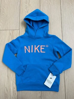 NIKE Youth Boys fleece hoodie, light photo blue size 5 - NWT - Image 1 of 2