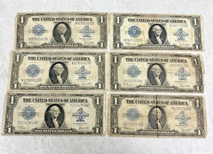 ✯1923 One Dollar Notes $1 Silver Certificates G-F Low Bill Blue LARGE US RARE✯ - Picture 1 of 6