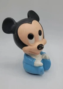Vintage 1984 Mickey Baby Mouse Rubber Squeak Toy Walt Disney 4.5 Collectible - Picture 1 of 12