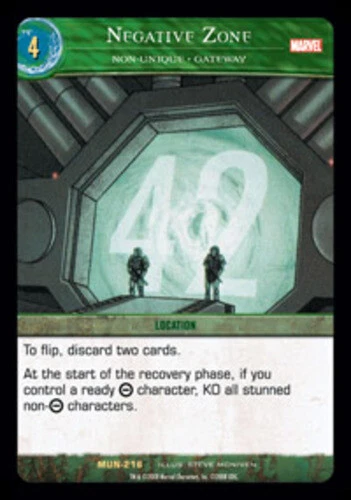 VS System: Negative Zone, Non-Unique - Gateway [Played] Marvel Universe TCG CCG  - Image 1 of 1