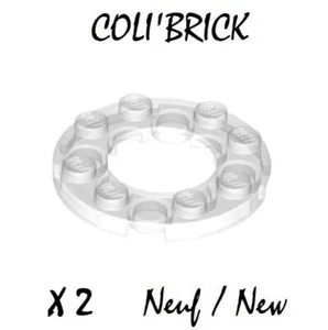 Lego 11833 - 2x Platte / Plate, Round 4x4 with 2x2 hole - Trans-clear - NEU - Bild 1 von 1