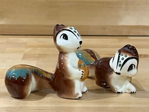 Robert Simmons California Pottery 1950's 2 Chipmunk Squirrel Figurines VTG #2031 - Picture 1 of 13