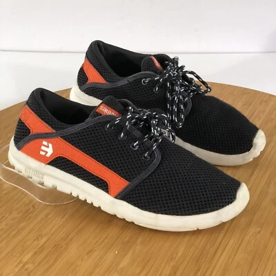 Etnies Youth Big Kids Size 6 Scout Shoes Black w/ Orange Mesh Lace up sneakers - Image 1 of 4