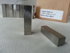 Alnico V square bar cast an ground 3/8"sq x 1.5" long magnetized length 1 each - Picture 1 of 1