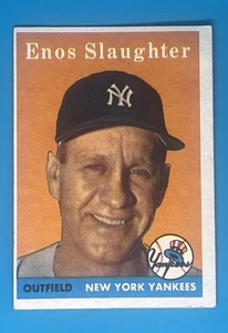 1958 Topps - #142 Enos Slaughter Yankees - Picture 1 of 2