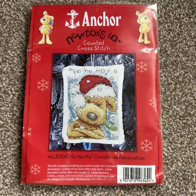 New Anchor Christmas Cross Stitch KIT Ho Ho Ho Newton’s Law Downsizing F391 - Image 1 of 4