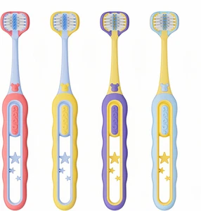 Soft Toddler Toothbrushes, Efficient 3 Sided Toothbrush, Baby Toothbrush 12 Mont - Picture 1 of 8