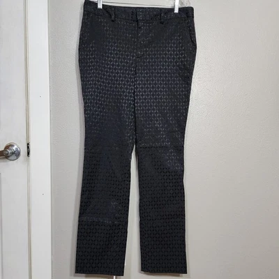 Lands End Pants Women's Size 14 Black Geometric Print Straight Leg Chino Fit 2 - Image 1 of 4