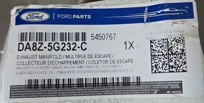 NEW FORD ORIGINAL EXHAUST MANIFOLD AND CATALYST ASSY, FRONT # DA8Z-5G232-C - Image 1 of 4