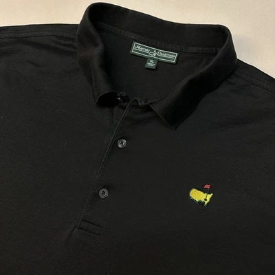 Camisa polo negra XL Masters Collection para hombre rendimiento de golf elástica preppy Foto 1 de 4