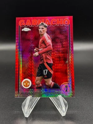 2024-25 Topps Chrome UEFA Alejandro Garnacho Red Prism 4/5 #147 - Image 1 of 2