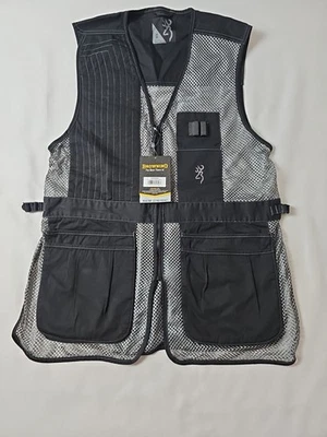 Browning Men's Trapper Creek Mesh Breathable Shooting Black Vest  XL  - Image 1 of 4