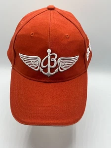 Breitling Watch Hat Cap Since 1884 3D Wings Anchor Orange Adjustable Vintage - Picture 1 of 12