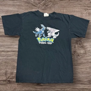 Vintage Pokemon Diamant & Perle Y2K Dialga Palkia Nintendo Shirt M Schwarz - Bild 1 von 6