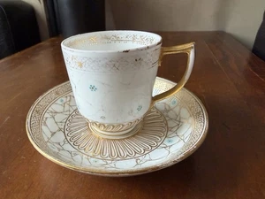 Antik 1885 Shreve & Co San Francisco Goldrand Teetasse Gedeck - Bild 1 von 15