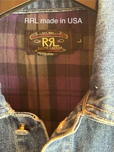 Excellent RRL Double RL Ralph Lauren denim jacket Mitsuboshi Made in USA - Picture 1 of 14