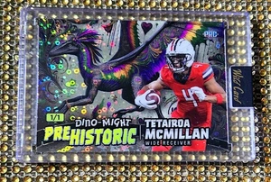 #d 1/1 GREEN SPARKLES PTERODACTYL Tetairoa McMillan RC 2024 PREHISTORIC DINO - Picture 1 of 3
