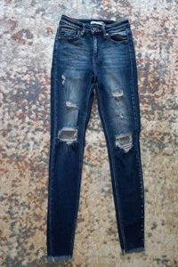 Womens Kancan Jeans Ankle Skinny Stretch Mid Rise Estilo Size 24(24Wx30L) - Picture 1 of 6