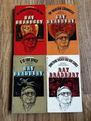 Lot of 4 "A Masterwork of Fantasy" Ray Bradbury Bantam Paperbacks - Image 1 of 4
