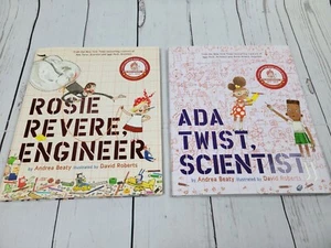 Lot of (2) Books Rosie Revere Engineer & Ada Twist Scientist by Andrea Beaty - Picture 1 of 6