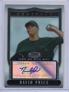 David Price Red Sox 2007 Bowman Sterling Auto Firmato Rookie Card rC NM-MT QTY - Foto 1 di 1