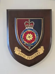 Royal fusiliers honi soit qui Mal y pense wooden Plaque - Picture 1 of 7