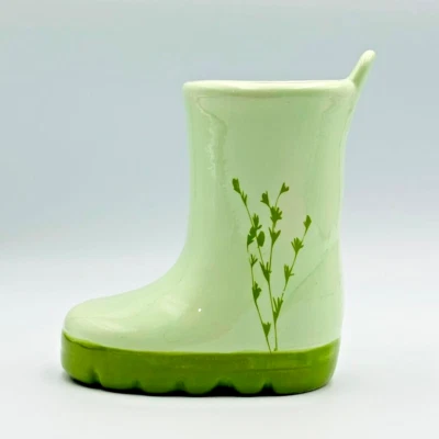 Jarrón de cerámica para botas de lluvia jardinera estilo infantil decoración de primavera Foto 1 de 4