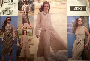 2001 'VOGUE' 'ADRI' JACKET TOP HALTER SKIRT & CULOTTED PATTERN 2545 SIZES 18-22 - Picture 1 of 3