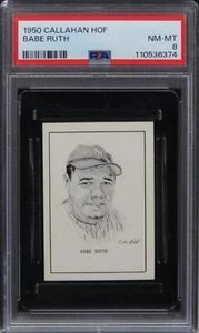 Salón de la Fama Callahan 1950 Babe Ruth Salón de la Fama PSA 8 casi nuevo-como nuevo - Imagen 1 de 2