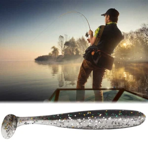 20PCS 7.5cm Soft Plastic Fishing Lures t tail Grub Worm Baits Fish Tackle - Picture 1 of 15