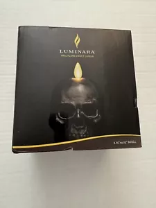 Luminara Flameless Single LED Moving Flame Small Skeleton Skull Figural - Picture 1 of 6
