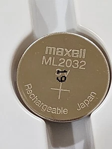 2 pc  ML2032 ML 2032 3v RECHARGEABLE LITHIUM BATTERY MANUFACTURED 02/2024 - Picture 1 of 6