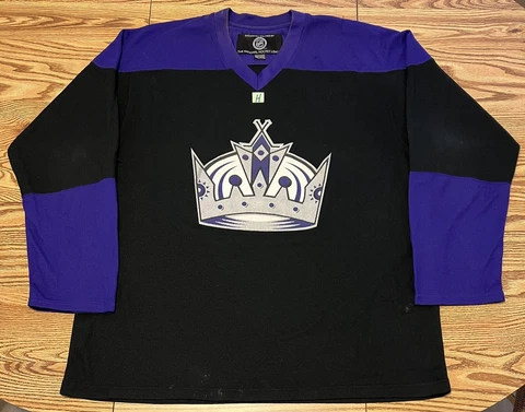 Los Angeles Kings VTG Jersey Practice NHL Black Purple Crown Polyester 2XL Cover