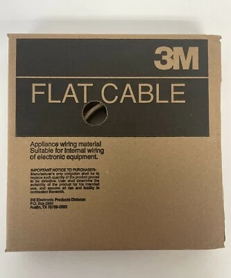 1 катушка 100 футов 3 М 3365/10 круглый проводник плоский ленточный кабель 28 AGW  - Изображение 1 из 4