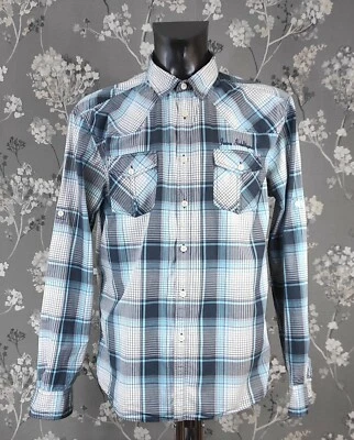 CAMISA A CUADROS ESTILO GRUNGE JACK & JONES. TALLA XL - Imagen 1 de 4