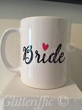 x2 Bride Vinyl Decal Sticker for DIY Mug Or Wine Glass Wedding Gift