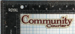VINTAGE COMMUNITY COURIER PENNSYLVANIA NEWSPAPER 4" IRON ON EMBROIDERED PATCH - Picture 1 of 2