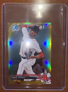 Roniel Raudes 1st Rookie 2017 Bowman Chrome Gold BCP6 Red Sox # /50