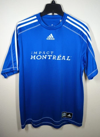 ADIDAS CLIMALITE MONTREAL IMPACT MLS MAJOR LEAGUE SOCCER JERSEY BLUE MENS L Cover