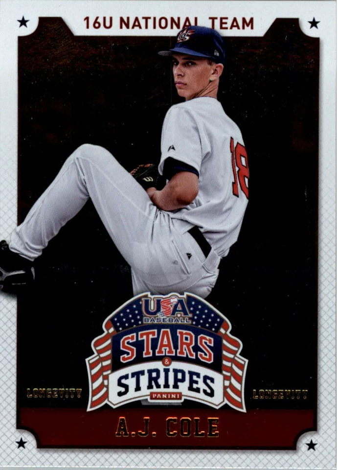 2015 USA Baseball Stars and Stripes Longevity Retail Gold Baseball Card Pick - Image 1 of 1