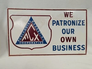 Southern States FCX Farming Cooperative Metal Sign We Patronize Our Own Business - Picture 1 of 2
