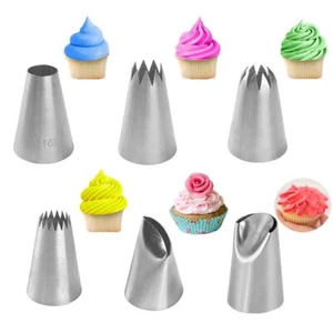 Extra Large Piping Tips Set for Cupcake Cake Decorating6 Big Icing Tips with ... - Picture 1 of 5