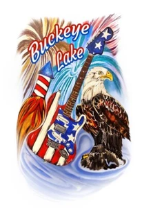 New! Buckeye Lake Ohio BLASST 4th of July XL T-Shirt Tee Artwork By BunkoJess - Picture 1 of 2