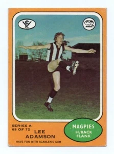 1973 A Scanlens (69) Lee ADAMSON Collingwood (Rookie Card) - Imagen 1 de 2