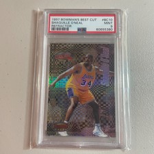 1997-98 Bowman's Best #BC10 Shaquille O'Neal Best Cuts Refractor PSA 9 Lakers