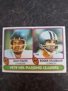 1980 Topps Dan Fouts Roger Staubach 1979 NFL Passing Leaders Card# 331 - Picture 1 of 2