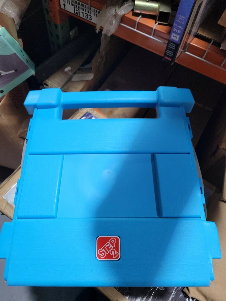 Caja de juguetes de elevación y rollo paso 2 pieza final azul repuesto Foto 1 de 1